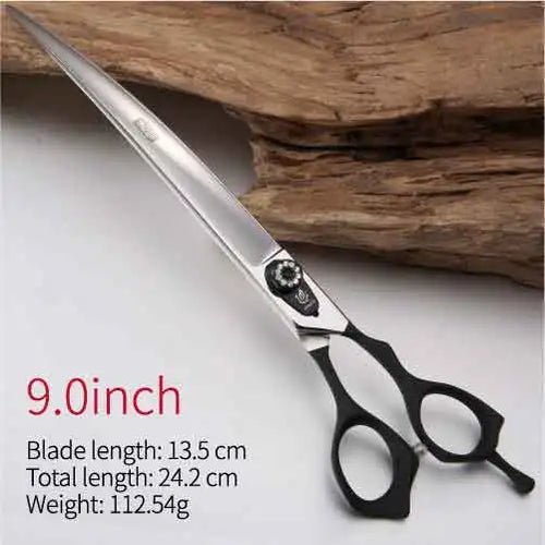 Fenice 7.5/8.0/ 9.0 inch Professional Pet Grooming Scissors Safety Dog Shears Hair Cutting Curved Scissors with Comb - FENICE TOTEM