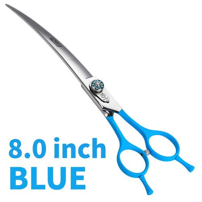 Fenice Professional Pet Grooming Scissors Up&Down Dogs Curved Scissors Shears 7/7.5/8.0inch tesoura cachorro - FENICE TOTEM