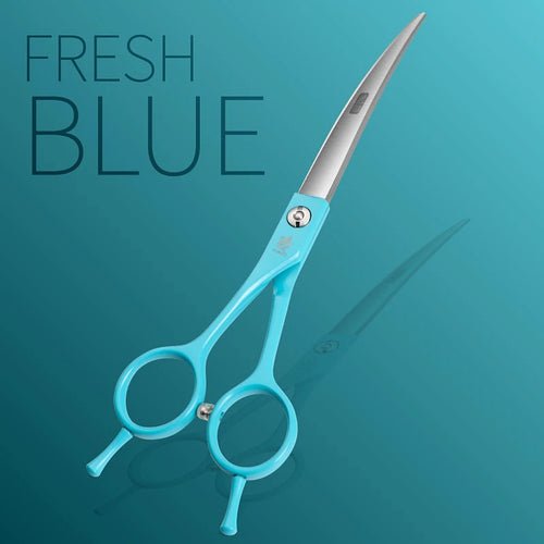 Fenice Professional Left Hand 6.5 Inch Curved&Straight Pet Dog Grooming Scissors Shears Pet Trimming Scissors Dogs Products - FENICE TOTEM