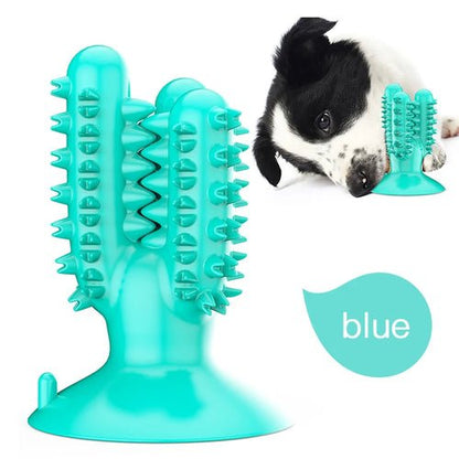 Fenice Pet Dog Toys Cactus Molar Stick Resistant Bite Pet Tooth Cleaning Dog Toothbrush Chew Toy Ball Dog Interactive Training - FENICE TOTEM