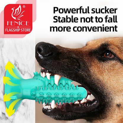 Fenice Pet Dog Toys Cactus Molar Stick Resistant Bite Pet Tooth Cleaning Dog Toothbrush Chew Toy Ball Dog Interactive Training - FENICE TOTEM