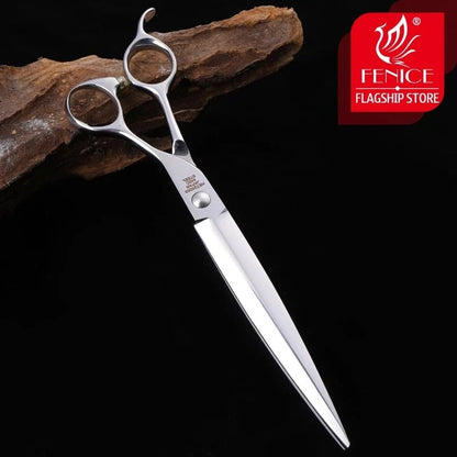 Fenice 7.25 inch Japan 440C Pet Grooming Straight Cutting Scissors Pet Groomer Accesory Japan 440C Dogs/Cats Hair Cutting Shear - FENICE TOTEM