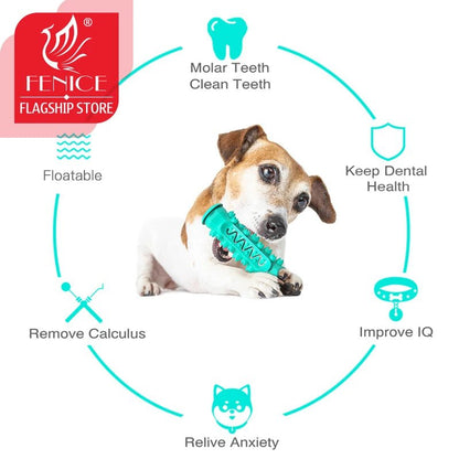 Fenice Dog Molar Toothbrush Toys Chew Cleaning Teeth Safe Elasticity Soft TPR Puppy Dental Care Pet Cleaning Toy Supplies - FENICE TOTEM