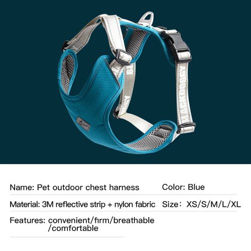 Fenice Outdoor Professional Fashionable Medium Small Dog Explosion - proof Reflective Chest Strap - FENICE TOTEM