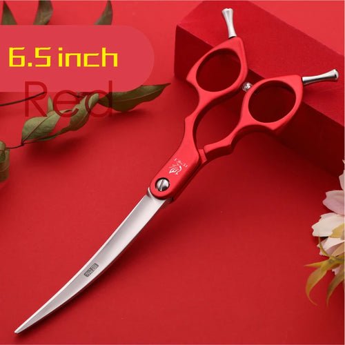 Fenice Professional Curved Grooming Scissors for Dogs Cats FEMD - 60C - FENICE TOTEM