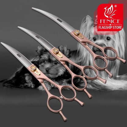 Fenice&nbsp; 7/7.5/8 inch Pet Scissors for Dogs Grooming Scissors Curved Scissors Shears ножницы makas - FENICE TOTEM