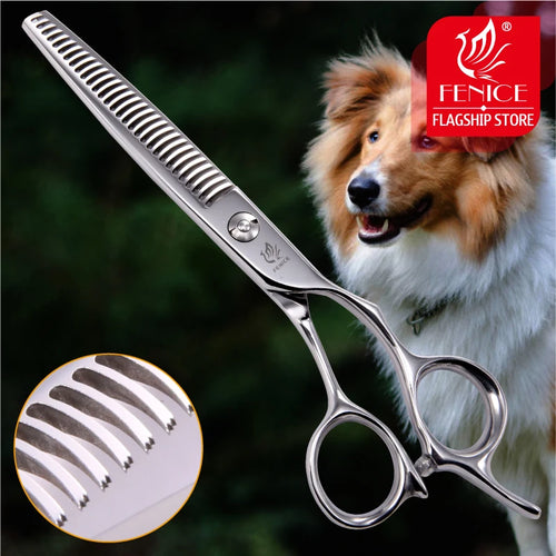 Fenice 6.5 inch Professional Pet Grooming Shears Dog Thinning Scissors for Dogs Hair ножницы tijeras 30-35%