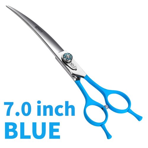 Fenice 7.0/7.5/8.0 inch Professional Pet Grooming Scissors Japan 440C Curved Puppy Dog Hair Cuttinf Shear - FENICE TOTEM