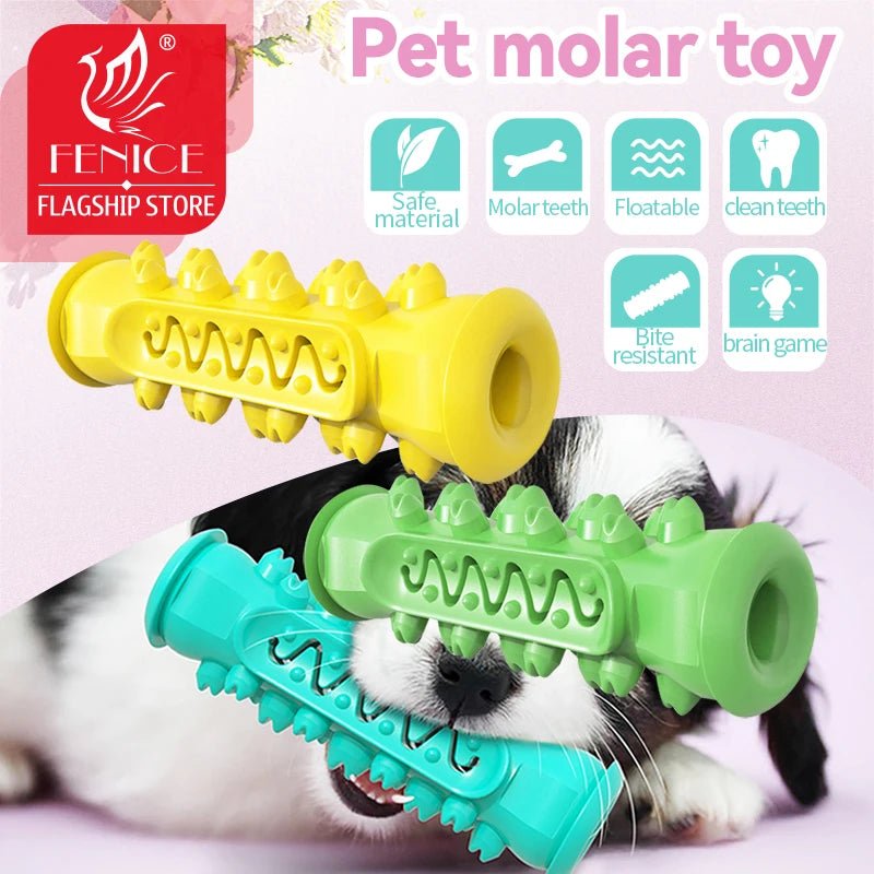 Fenice Dog Molar Toothbrush Toys Chew Cleaning Teeth Safe Elasticity Soft TPR Puppy Dental Care Pet Cleaning Toy Supplies - FENICE TOTEM