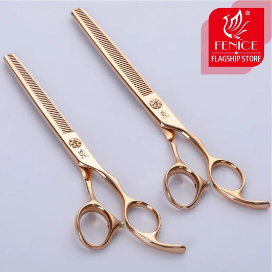 Fenice 6.5/7.0 inch Professional Pet Dog Grooming Scissors Dog Thinning Scissors Shears Animals Haircut Tools - FENICE TOTEM