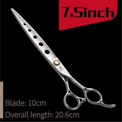 Fenice 7/7.5/8 Inch Jp440c Pet Dogs Gromming Scissors Straight Shears Sharp Edge Animals Cat Hair Cutting Barber Tools - FENICE TOTEM