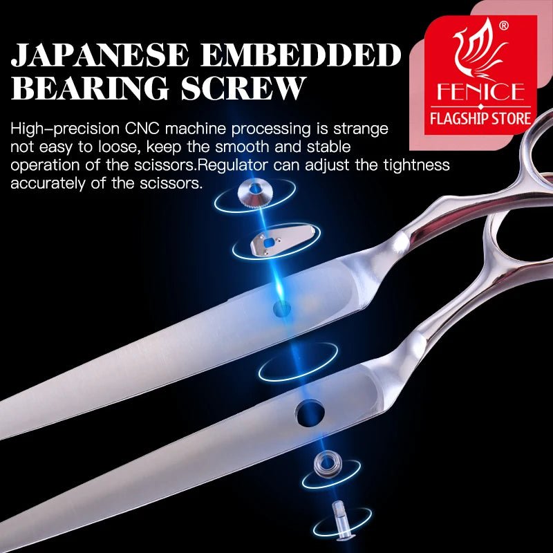 Fenice 7.5 inch Professional Pet Grooming Scissors Cutting Shears Left Handed Scissors for Pet Beautician - FENICE TOTEM