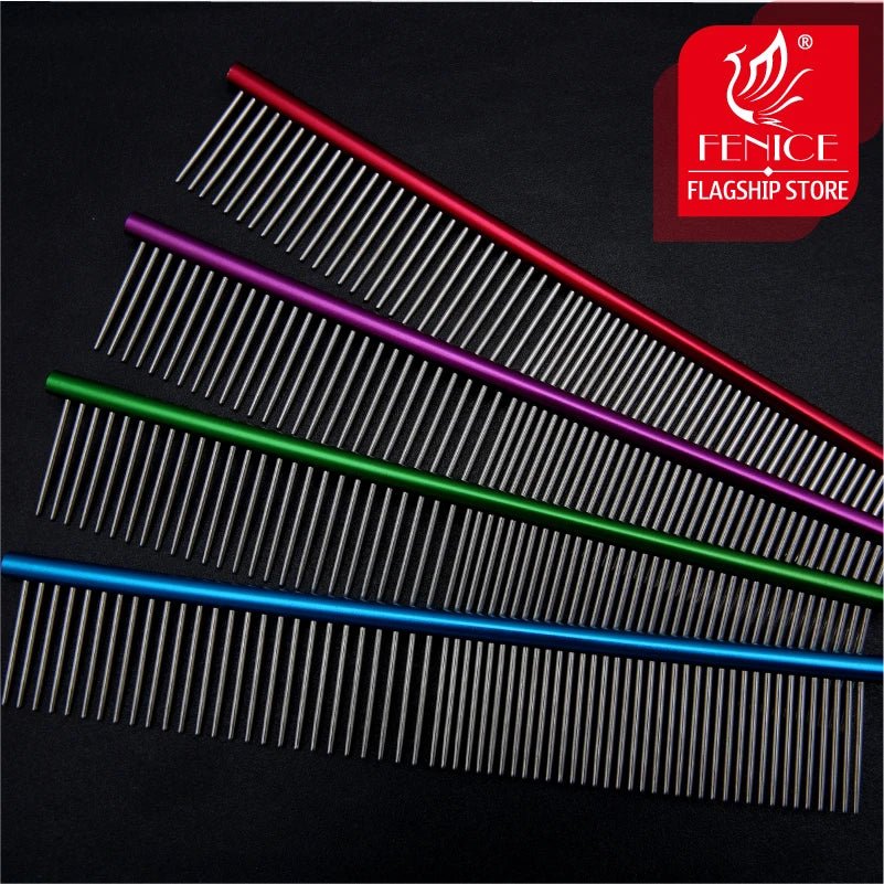 Fenice High Quality Dog Comb in Hair Combs Professional Steel Grooming Comb Dog Cat Cleaning Brush - FENICE TOTEM