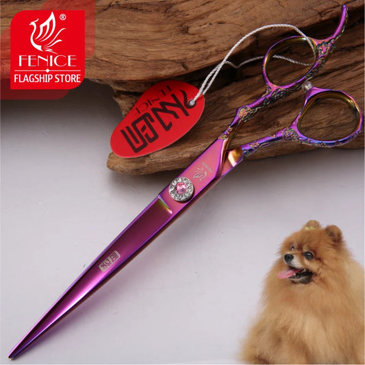 Fenice Professional 7.0 /7.5/8.0 inch pet grooming in dog hair trimmers scissors dog cutting grooming shears