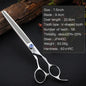 Fenice Pet hair thinning Scissors 7.0 7.5 inch Professional Japan 440c shears for dog grooming cutting - FENICE TOTEM