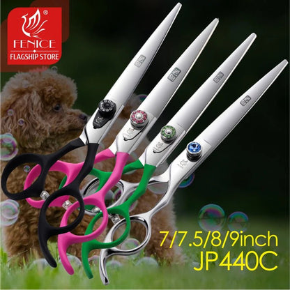 Fenice 7.5 /8.0 /9.0 /9.5 /10 inch Inch Dog Scissors Trimming Shears Pet Cutting Scissors for Dog Grooming Straight Cutter - FENICE TOTEM