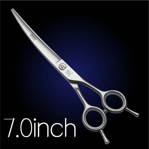 Fenice professional 7/7.5 inch curved dog scissors pet trimming scissors for dog grooming shears makas tijeras - FENICE TOTEM