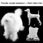 Fenice Pet Simulation Hair Grooming Fake Dog Model Practice Dog Standard Skeleton Model Dog Full Body Fake Hair - FENICE TOTEM