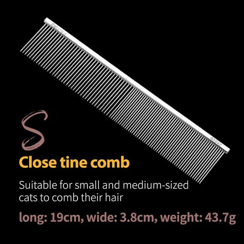 Fenice Professional Anti - Corrosion Grooming Comb For Dogs Cats Tapered Stainless Steel Pins Pet Grooming Supplies - FENICE TOTEM