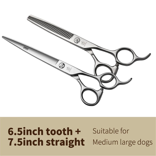 Fenice 7.0 7.5 8.0 inch professional dog cutting grooming pet scissors for dog straight grooming shears tijeras tesoura