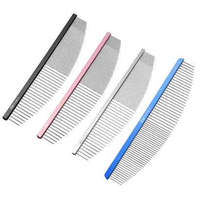 Fenice Moon Style Comb Pet Grooming Single Comb Aluminum Metal Comb for Dogs Stainless Steel Pet Dog Cat Pin Comb Hair Brush - FENICE TOTEM