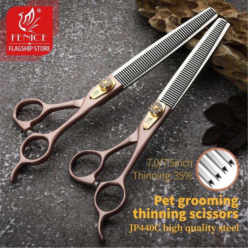 Fenice 7/7.5 inch Professional Pet Dog Grooming Thinning Scissors for Dogs Hair Shears ножницы tijeras - FENICE TOTEM