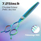 Fenice Grooming Scissors Diamond Screw 7.25 Inch Professional Curved Chunker Scissors Thinner Shears for Pet Beautician Tesoura - FENICE TOTEM