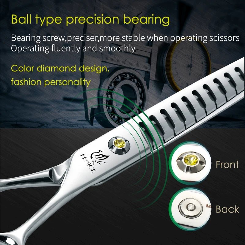 Fenice Professional Pet Scissors Straight&Thinning&Curved Grooming Shears Tool Dog Scissors Grooming - FENICE TOTEM