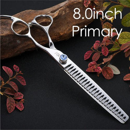 Fenice Pet Scissors 7/7.5/8 inch Dog Grooming Chunker Shark Scissors Trimming Thinning Shears Thinning Rate about 75% - FENICE TOTEM