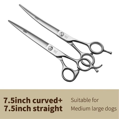 Fenice 7.0 7.5 8.0 inch professional dog cutting grooming pet scissors for dog straight grooming shears tijeras tesoura - FENICE TOTEM