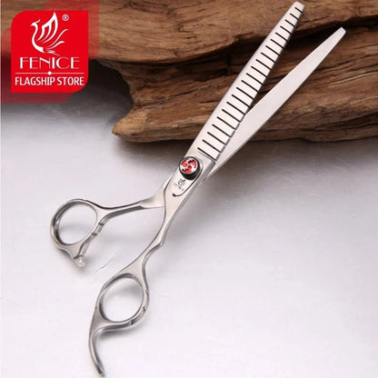 Fenice Professional JP440C 7.5 inch Pet Fluffy Thinning Grooming Scissors Dog Scissors Thinner Shears Rate 80% - FENICE TOTEM