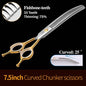 Fenice Professional Dog Grooming Shears Curved Thinning Scissors for Dog Face QW - 7XXXT - FENICE TOTEM