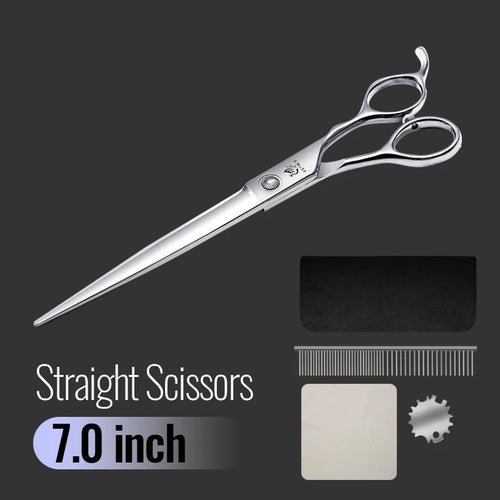 Fenice 6//6.5/7/7.5 Inch Professional Pet Dogs Grooming Scissors Set Straight&Curved &Thinner&Chunker Shear Scissors - FENICE TOTEM