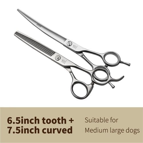 Fenice 7.0 7.5 8.0 inch professional dog cutting grooming pet scissors for dog straight grooming shears tijeras tesoura - FENICE TOTEM