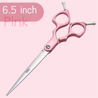 Fenice Jp440c Colorful 6.5 7.0 Inch Stainless Steel Pet Cutting Straight Scissors for Dog Grooming Dog Hair Scissors Cutter - FENICE TOTEM