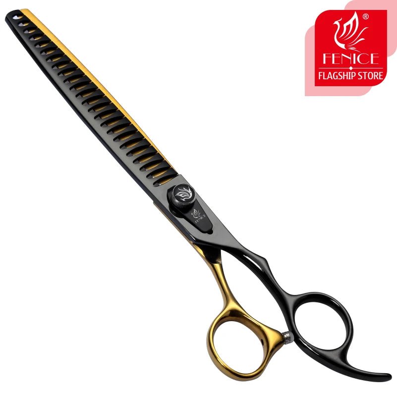 Fenice JP440C Steel 6.5/7/7.5/ 8 Inch Professional Pet Dogs Grooming Scissors Set Straight Curved Thinning Shear Scissors - FENICE TOTEM