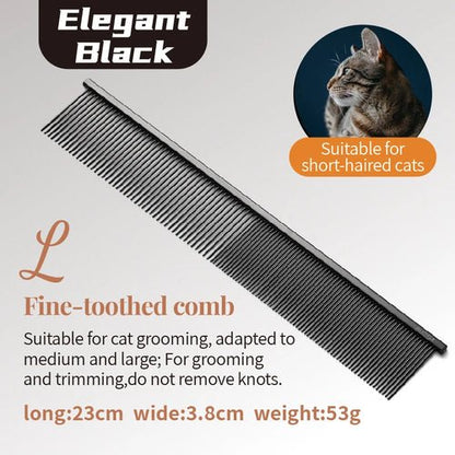 Fenice Professional Anti - Corrosion Grooming Comb For Dogs Cats Tapered Stainless Steel Pins Pet Grooming Supplies - FENICE TOTEM