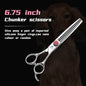 Fenice Professional 6/6.75/7/7.5 Inch Pet Scissors For Dog Grooming Straight&Thinner&Curved&Chunker Grooming Shears Tool Set - FENICE TOTEM