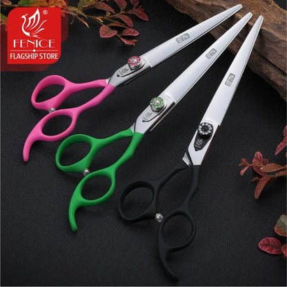 Fenice 7.5 /8.0 /9.0 /9.5 /10 inch Inch Dog Scissors Trimming Shears Pet Cutting Scissors for Dog Grooming Straight Cutter - FENICE TOTEM