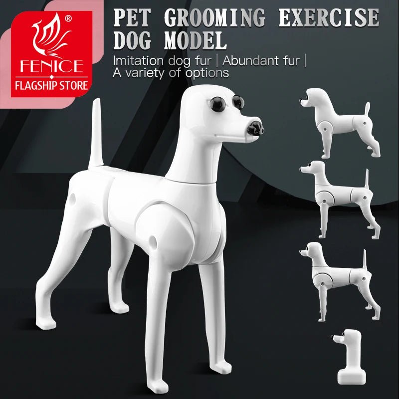 Fenice Pet Simulation Hair Grooming Fake Dog Model Practice Dog Standard Skeleton Model Dog Full Body Fake Hair - FENICE TOTEM