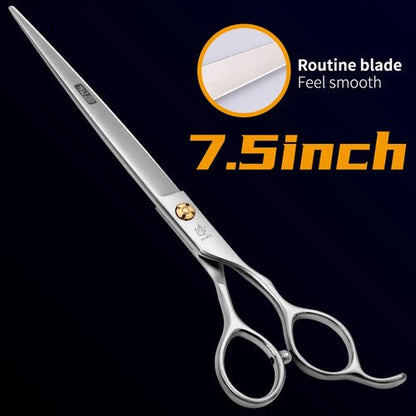 Fenice Professional 7.0 /7.5 inch pet grooming in dog hair trimmers scissors serrated blade dog cutting grooming shears - FENICE TOTEM