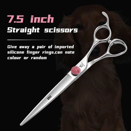 Fenice Professional 6/6.75/7/7.5 Inch Pet Scissors For Dog Grooming Straight&Thinner&Curved&Chunker Grooming Shears Tool Set - FENICE TOTEM