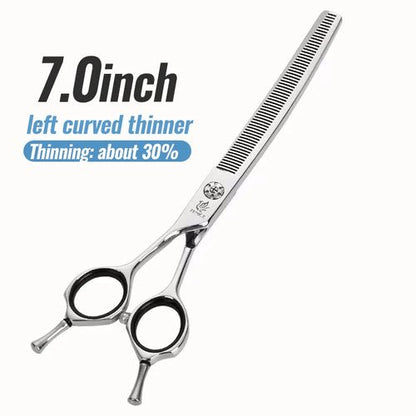 Fenice Professional Dog Grooming Shears Curved Thinning Scissors for Dog Face QW - 7XXXT - FENICE TOTEM