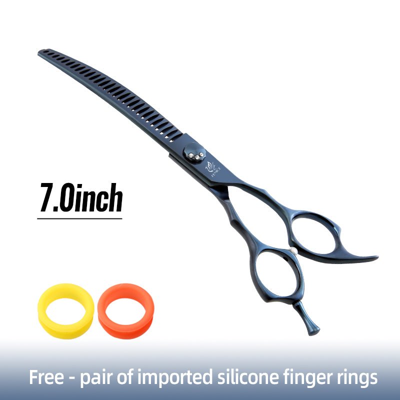 Fenice professional dog grooming curved thinner scissors CW02 - 725 - FENICE TOTEM