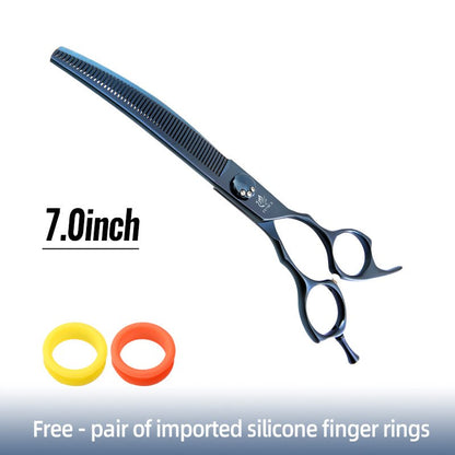 Fenice professional dog grooming curved thinner scissors CW02 - 725 - FENICE TOTEM