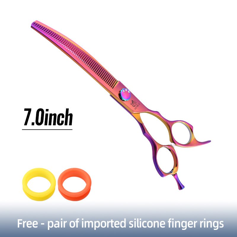 Fenice professional dog grooming curved thinner scissors CW02 - 725 - FENICE TOTEM