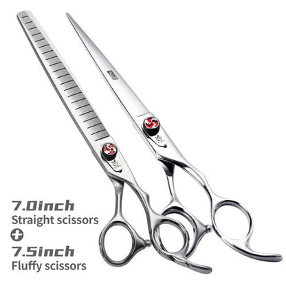 Fenice 7.0/7.5 inch Professional Dog Grooming Scissors JP440C Cutting Thinning Shears Pets Supplies for Pet Beauticians Groomers - FENICE TOTEM