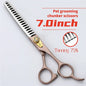 Fenice Professional 7/7.5 inch pet dog grooming scissors thinning shears tijeras tesoura thinning rate 35% - FENICE TOTEM