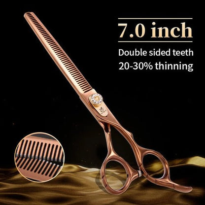 Fenice 7.0 inch Double Teeth Pet Thinning Scissors Professional Dog Pet Grooming Scissors Animals Haircut Thinning 20 - 30% - FENICE TOTEM