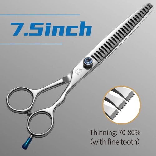 Fenice 7/7.5/8 inch Professional Pet Scissors Dog Grooming Scissors Thinning Shears Thinning Rate about 80% - FENICE TOTEM